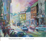 Going Downtown, St. John's-1, Oil on Canvas